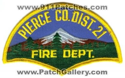 Pierce County Fire District 21 Patch (Washington)
Scan By: PatchGallery.com
Keywords: co. dist. number no. #21 department dept.