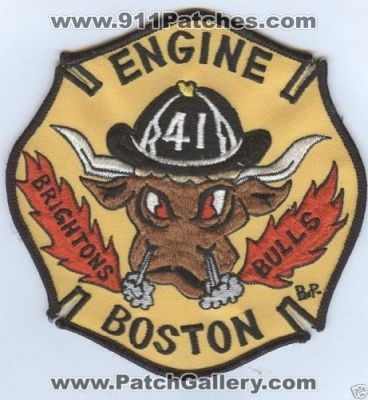 Boston Fire Engine 41 (Massachusetts)
Thanks to Brent Kimberland for this scan.
