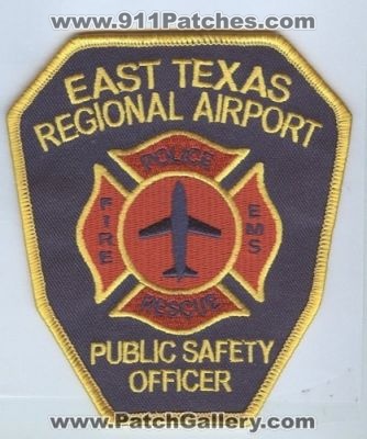 East Texas Regional Airport Public Safety Officer (Texas)
Thanks to Brent Kimberland for this scan.
Keywords: dps police fire ems rescue