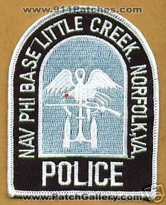 Nav Phi Base Little Creek Police (Virginia)
Thanks to apdsgt for this scan.
Keywords: norfolk va.