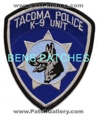 Tacoma Police K-9 Unit (Washington)
Thanks to BensPatchCollection.com for this scan.
Keywords: k9