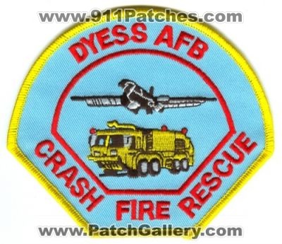 Dyess Air Force Base Crash Fire Rescue Department (Texas)
Scan By: PatchGallery.com
Keywords: afb usaf military cfr arff aircraft airport firefighter firefighting