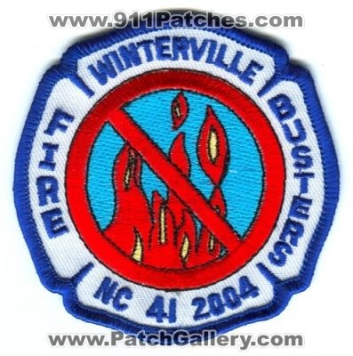 Winterville Fire Busters Patch (North Carolina)
Scan By: PatchGallery.com
Keywords: department dept. nc 41 2004