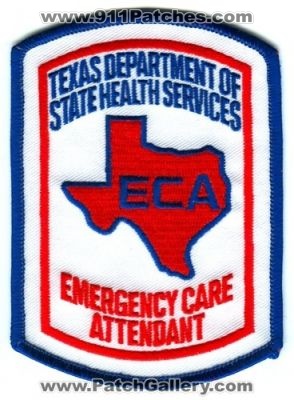 Texas State Emergency Care Attendant Patch (Texas)
[b]Scan From: Our Collection[/b]
Keywords: eca ems department of state health services