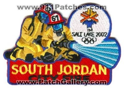 South Jordan City Fire Department Salt Lake 2002 Winter Olympics Patch (Utah)
Scan By: PatchGallery.com
Keywords: dept. 61 62 games