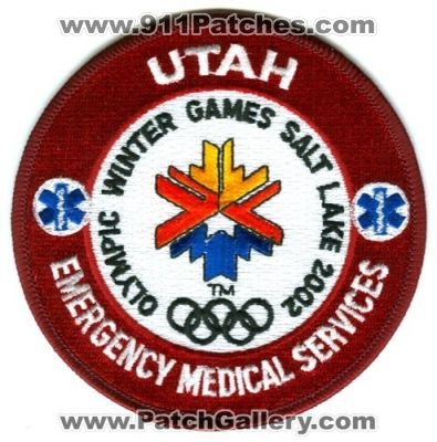 Utah Olympic Winter Games Salt Lake 2002 Emergency Medical Services EMS Patch (Utah)
Scan By: PatchGallery.com
Keywords: olympics