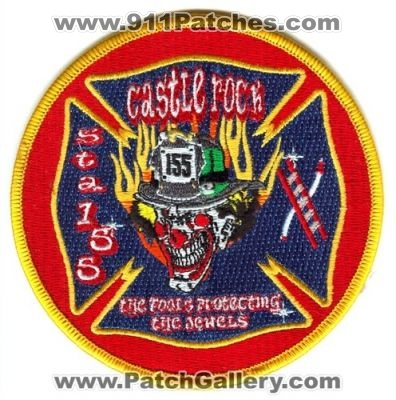 Castle Rock Fire and Rescue Department Station 155 Patch (Colorado)
[b]Scan From: Our Collection[/b]
(Confirmed)
www.castlerockfirefighters.org
www.crgov.com/fire
Keywords: dept. crfd & company quint truck brush the fools protecting the jewels