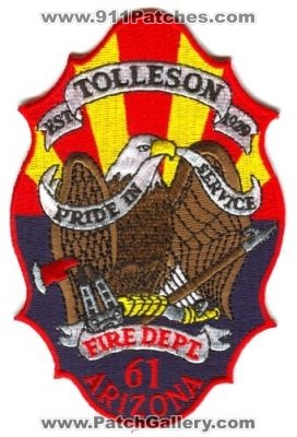 Tolleson Fire Department (Arizona)
Scan By: PatchGallery.com
Keywords: dept. 61