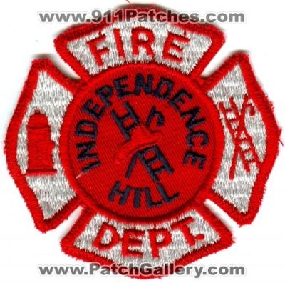 Independence Hill Fire Department (Indiana)
Scan By: PatchGallery.com
Keywords: dept.