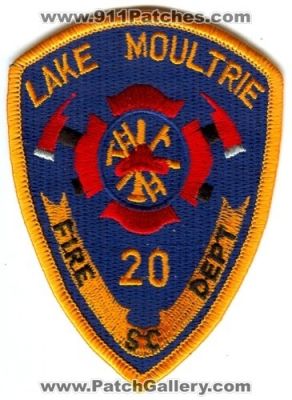 Lake Moultrie Fire Department (South Carolina)
Scan By: PatchGallery.com
Keywords: dept. 20 sc