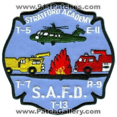 Stratford Academy Fire Department (Connecticut)
Scan By: PatchGallery.com
Keywords: s.a.f.d. safd dept. t-5 t5 truck t-7 t7 t-13 t13 e-11 e11 engine r-9 r9 rescue helicopter