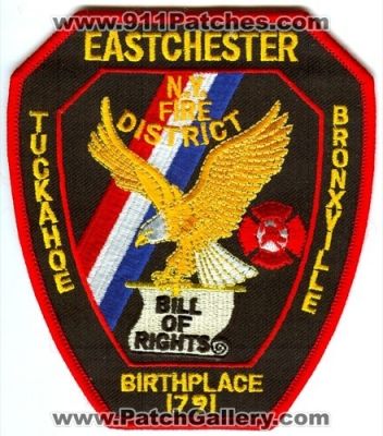 Eastchester Fire District Patch (New York)
Scan By: PatchGallery.com
Keywords: n.y. tuckahoe bronxville dist. department dept. bill of rights birthplace 1791