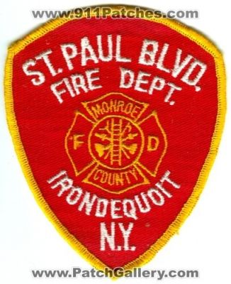Saint Paul Boulevard Fire Department Patch (New York)
Scan By: PatchGallery.com
Keywords: st. blvd. dept. fd irondequoit n.y. monroe county co.