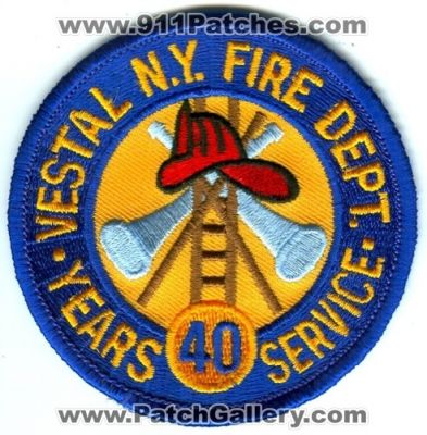 Vestal Fire Department 40 Years Service (New York)
Scan By: PatchGallery.com
Keywords: n.y. dept.