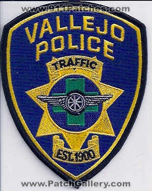 Vallejo Police Traffic (California)
Thanks to EmblemAndPatchSales.com for this scan.
