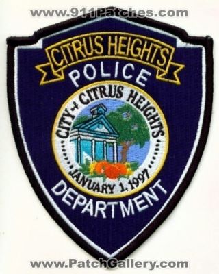 Citrus Heights Police Department (California)
Thanks to apdsgt for this scan.
Keywords: city of