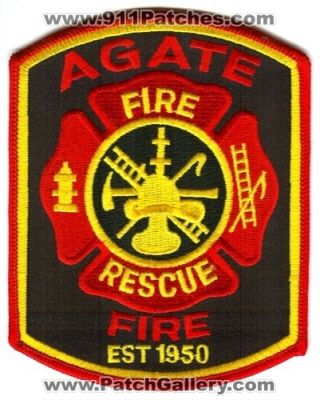 Agate Fire Rescue Patch (Colorado)
[b]Scan From: Our Collection[/b]

