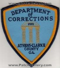 Athens Clarke County Department of Corrections
Thanks to BlueLineDesigns.net for this scan.
Keywords: georgia doc