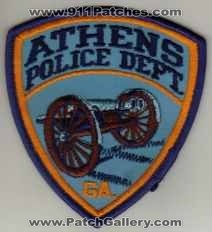Athens Police Dept
Thanks to BlueLineDesigns.net for this scan.
Keywords: georgia department