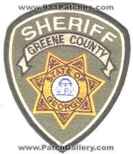 Greene County Sheriff
Thanks to BlueLineDesigns.net for this scan.
Keywords: georgia
