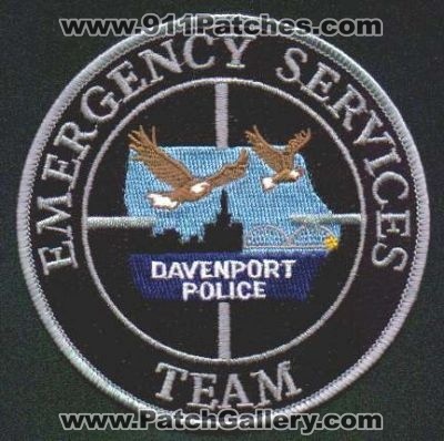 Davenport Police Emergency Services Team
Thanks to EmblemAndPatchSales.com for this scan.
Keywords: iowa