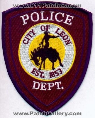 Leon Police Dept
Thanks to EmblemAndPatchSales.com for this scan.
Keywords: iowa city of department