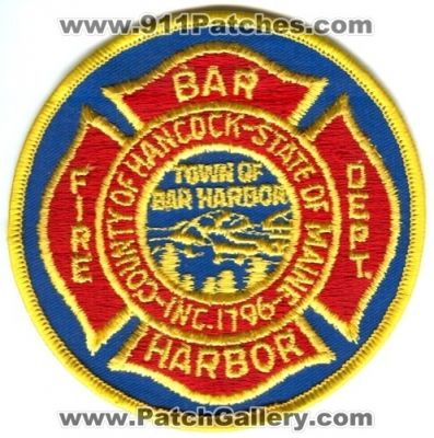 Bar Harbor Fire Department (Maine)
Scan By: PatchGallery.com
Keywords: dept. county of hancock state of