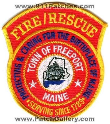 Freeport Fire Rescue Department Patch (Maine)
Scan By: PatchGallery.com
Keywords: town of dept.