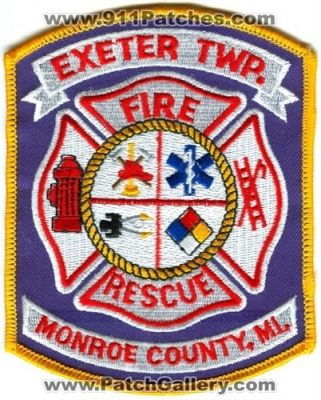 Exeter Township Fire Rescue Department Monroe County Patch (Michigan)
Scan By: PatchGallery.com
Keywords: twp. dept. co. mi.