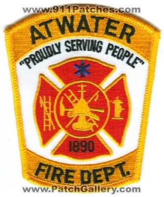 Atwater Fire Department (Minnesota)
Scan By: PatchGallery.com
Keywords: dept.