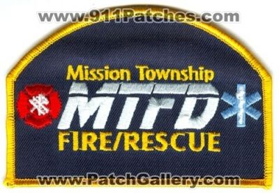 Mission Township Fire Rescue Department Patch (Kansas)
Scan By: PatchGallery.com
Keywords: twp. mtfd dept.