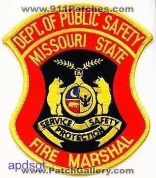 Missouri State Fire Marshal (Missouri)
Thanks to apdsgt for this scan.
Keywords: dept. of public safety dps