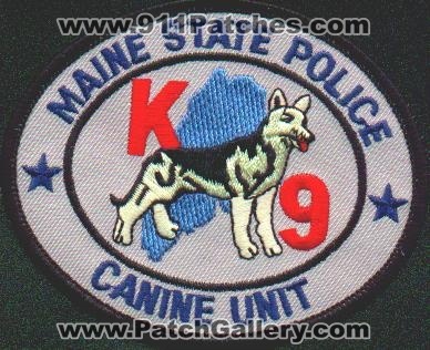 Maine State Police K-9
Thanks to EmblemAndPatchSales.com for this scan.
Keywords: maine k9 canine unit