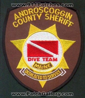 Androscoggin County Sheriff Dive Team
Thanks to EmblemAndPatchSales.com for this scan.
Keywords: maine