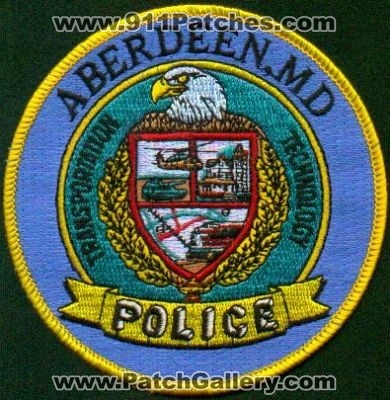 Aberdeen Police
Thanks to EmblemAndPatchSales.com for this scan.
Keywords: maryland transportation technology
