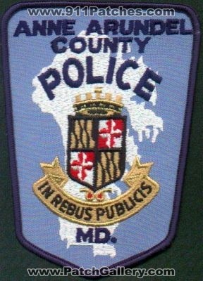 Anne Arundel County Police
Thanks to EmblemAndPatchSales.com for this scan.
Keywords: maryland