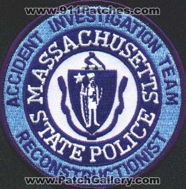 Massachusetts State Police Accident Investigation Team Reconstructionist
Thanks to EmblemAndPatchSales.com for this scan.
