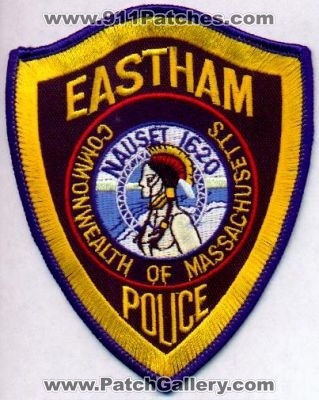 Eastham Police
Thanks to EmblemAndPatchSales.com for this scan.
Keywords: massachusetts
