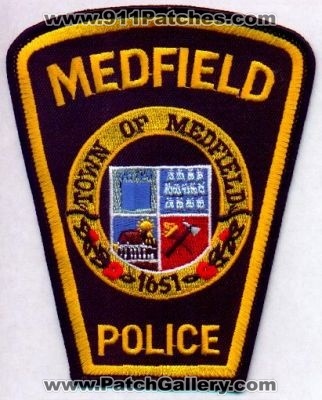 Medfield Police
Thanks to EmblemAndPatchSales.com for this scan.
Keywords: massachusetts town of