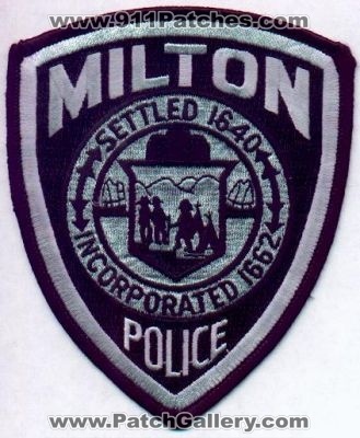 Milton Police
Thanks to EmblemAndPatchSales.com for this scan.
Keywords: massachusetts