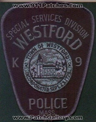 Westford Police Special Services Division
Thanks to EmblemAndPatchSales.com for this scan.
Keywords: massachusetts