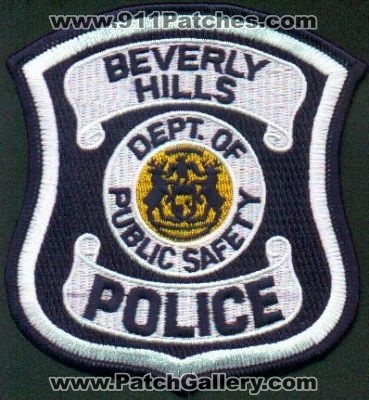 Beverly Hills Police
Thanks to EmblemAndPatchSales.com for this scan.
Keywords: michigan dept department of public safety dps