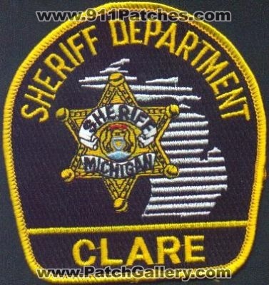 Clare County Sheriff Department
Thanks to EmblemAndPatchSales.com for this scan.
Keywords: michigan