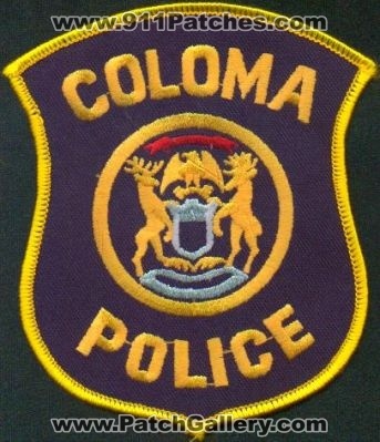 Coloma Police
Thanks to EmblemAndPatchSales.com for this scan.
Keywords: michigan
