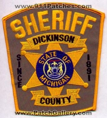 Dickinson County Sheriff
Thanks to EmblemAndPatchSales.com for this scan.
Keywords: michigan
