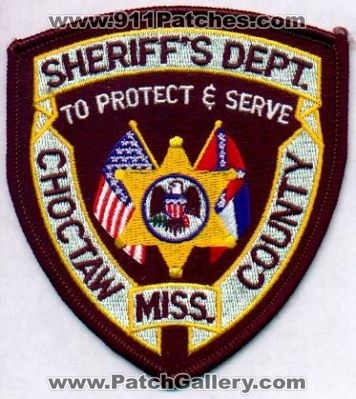 Choctaw County Sheriff's Dept
Thanks to EmblemAndPatchSales.com for this scan.
Keywords: mississippi sheriffs department