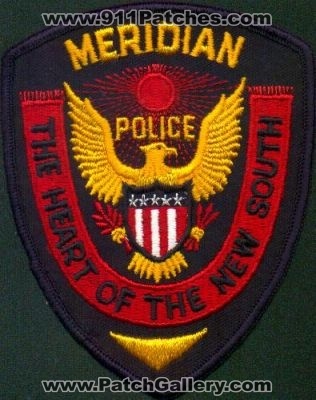 Meridian Police
Thanks to EmblemAndPatchSales.com for this scan.
Keywords: mississippi