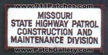 Missouri State Highway Patrol Construction and Maintenance Division
Thanks to EmblemAndPatchSales.com for this scan.
Keywords: police