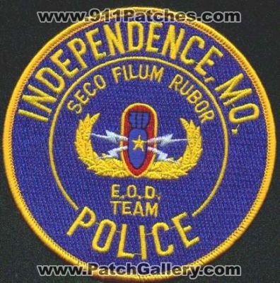 Independence Police E.O.D. Team
Thanks to EmblemAndPatchSales.com for this scan.
Keywords: missouri bomb squad eod