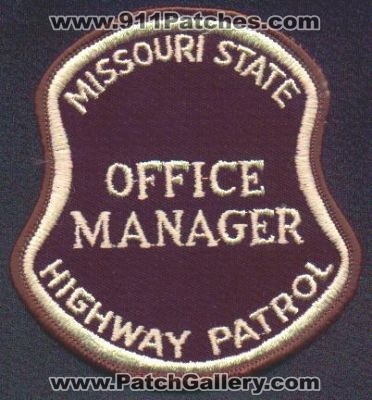 Missouri State Highway Patrol Office Manager
Thanks to EmblemAndPatchSales.com for this scan.
Keywords: police